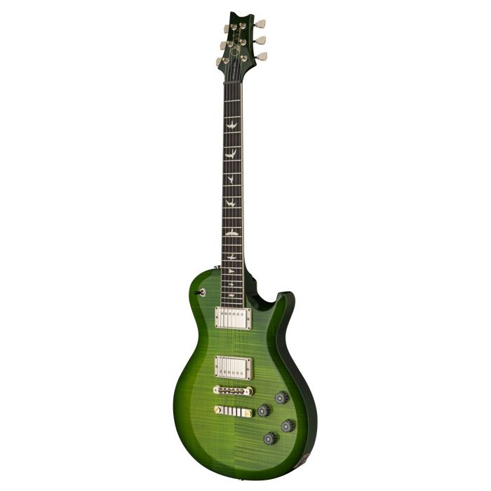 Right angled view of a PRS S2 Singlecut McCarty 594 Guitar, Eriza Verde