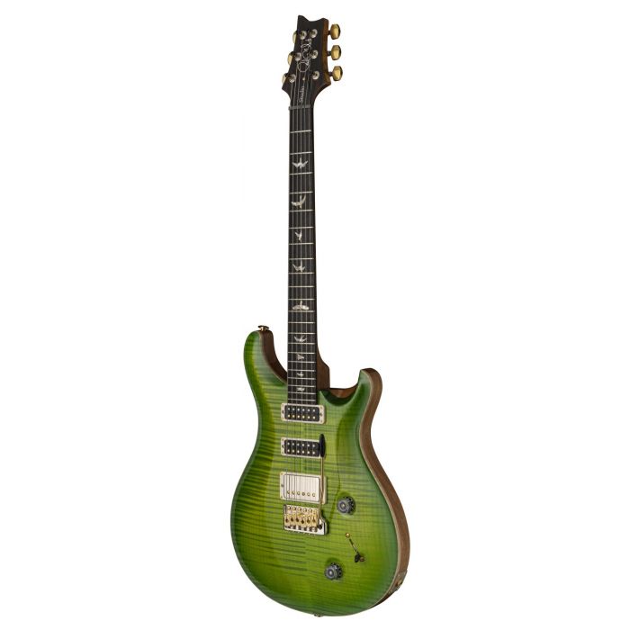 Right angled view of a PRS Studio Electric Guitar, Eriza Verde