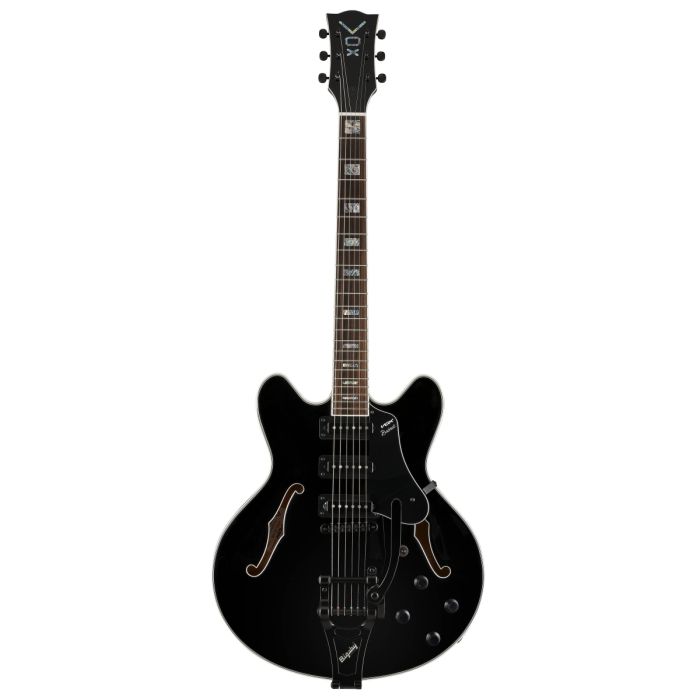 Vox Bobcat S66 Semi Hollow Guitar with Bigsby in Jet Black Front