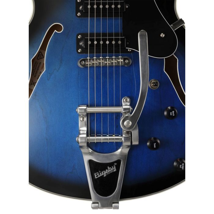 Vox Bobcat S66 Semi Hollow Guitar with Bigsby in Sapphire Blue Zoom