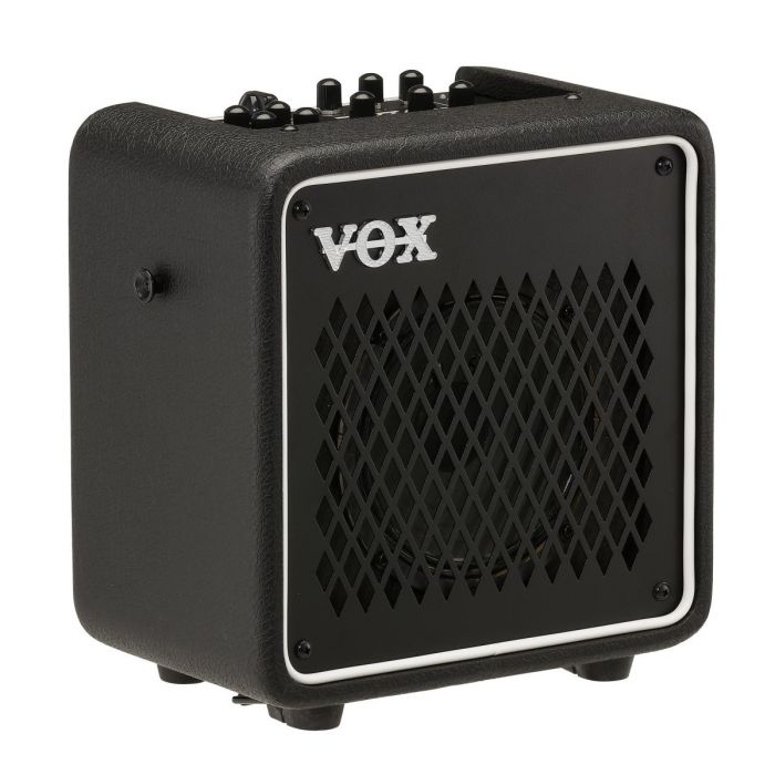 Side angle of the Vox VMG-10 SET Mini Go Series 10 Watt Set Includes VFS3 Footswitch