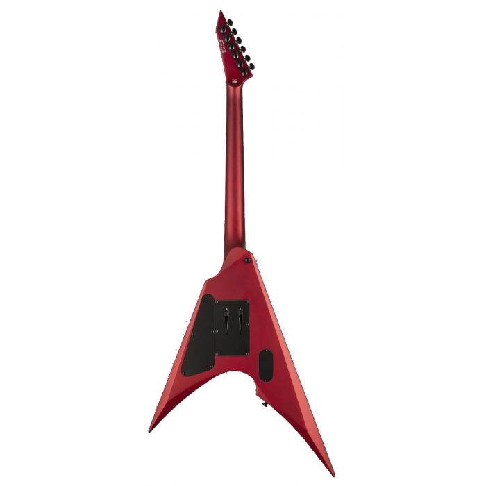 Rear view of a ESP LTD ARROW-1000 Electric Guitar, Candy Apple Red Satin