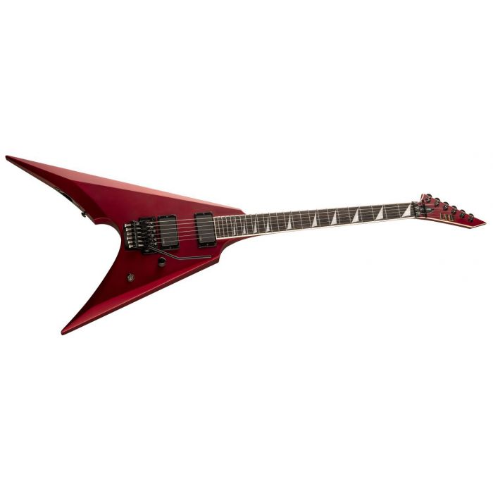 Right angled view of a ESP LTD ARROW-1000 Electric Guitar, Candy Apple Red Satin