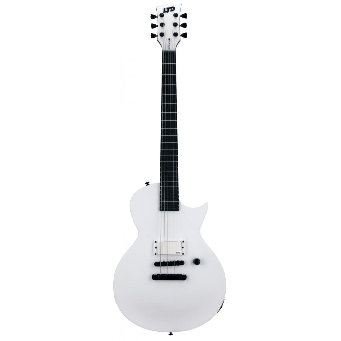 ESP LTD EC ARCTIC METAL Electric Guitar, Snow White Satin front view
