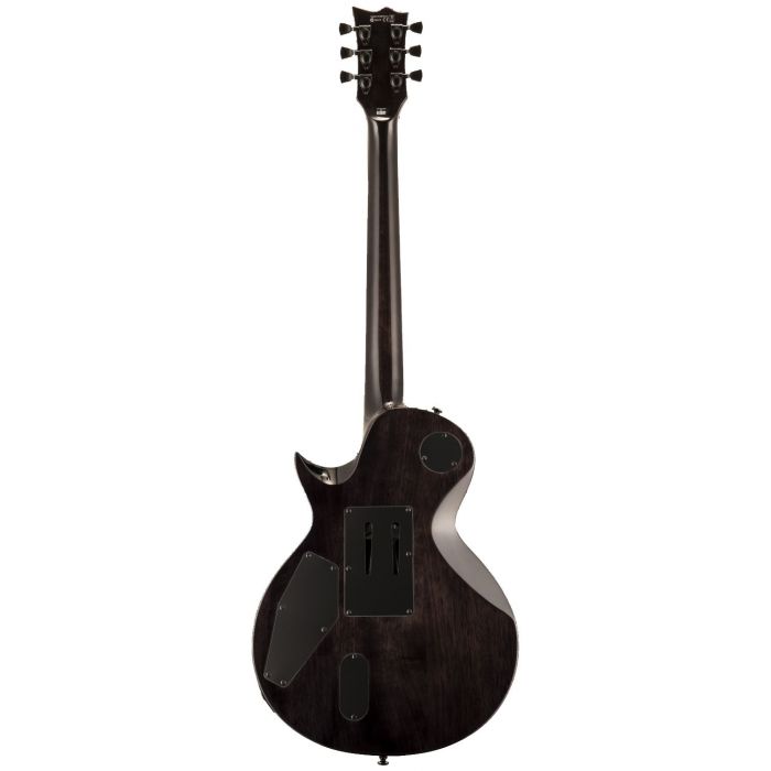 Rear view of an ESP LTD EC-1000 FR Electric Guitar, See Thru Black