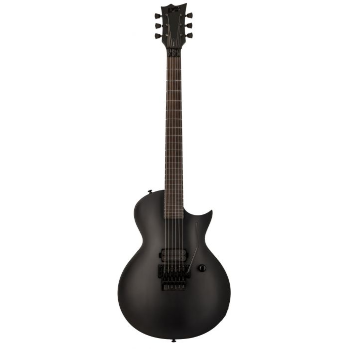 ESP LTD EC-FR Black Metal Electric Guitar, Black Satin front view