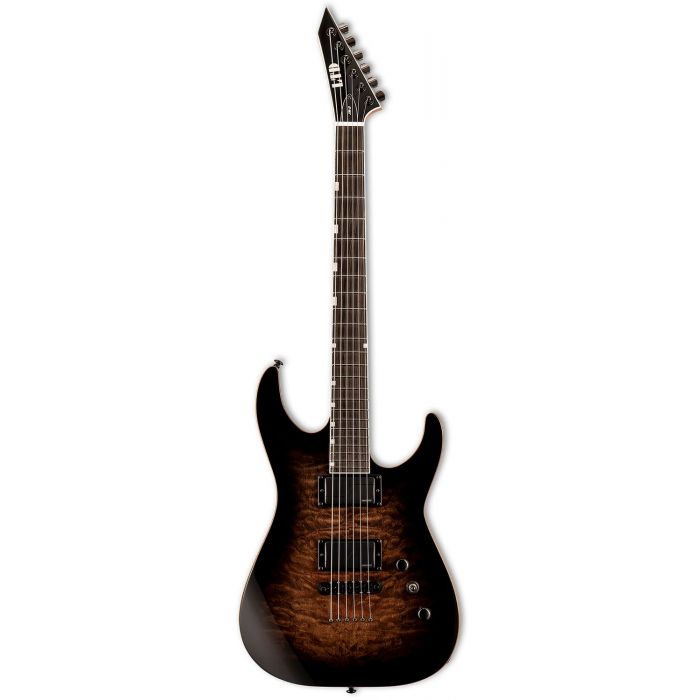 ESP LTD JM-II Josh Middleton Guitar, Black Shadow Burst front view
