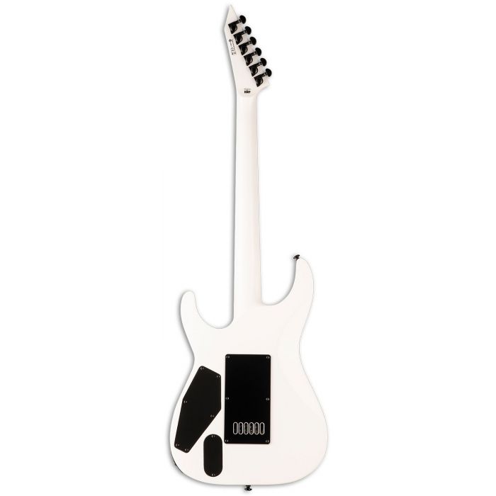 Full rear view of an ESP LTD MH-1000 Evertune Electric Guitar Snow White