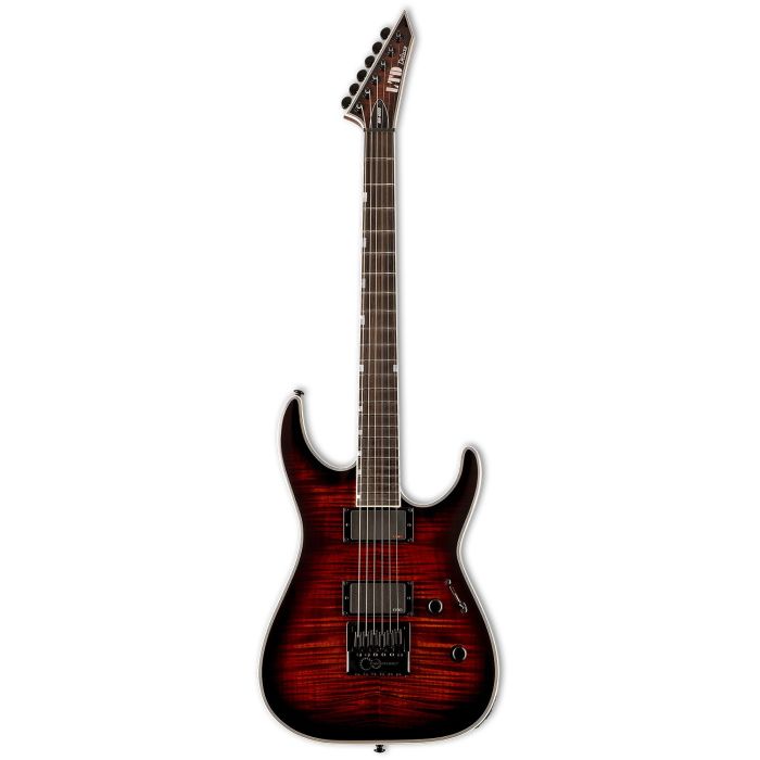ESP LTD MH-1000 Evertune Electric Guitar, Dark Brown Sunburst front view