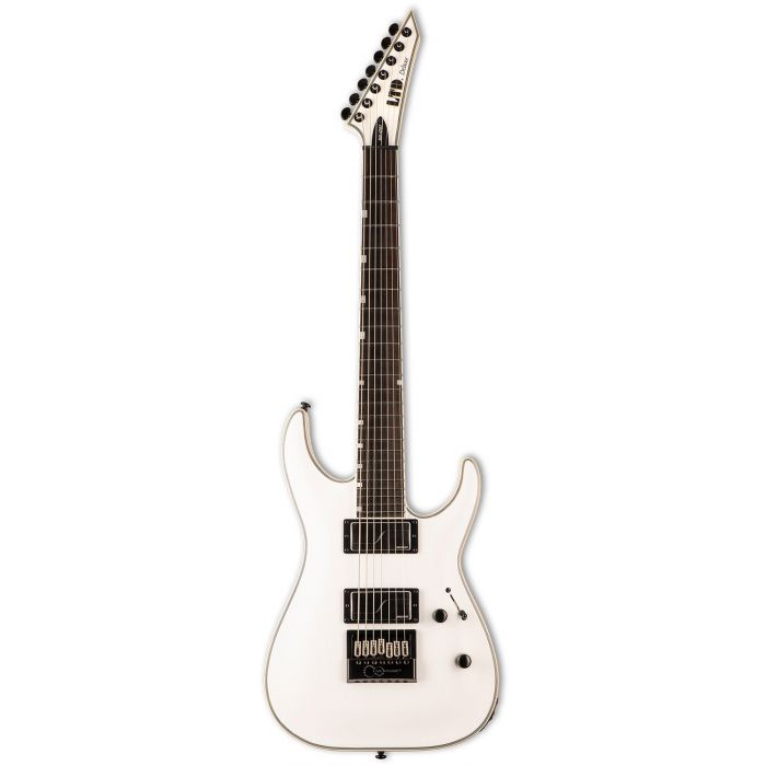 ESP LTD MH-1007 Evertune Electric Guitar Snow White front view