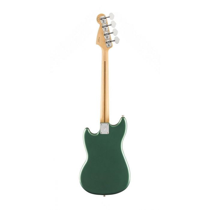 Back view of the Fender Ltd Edition Player Mustang Bass Sherwood Green Metallic