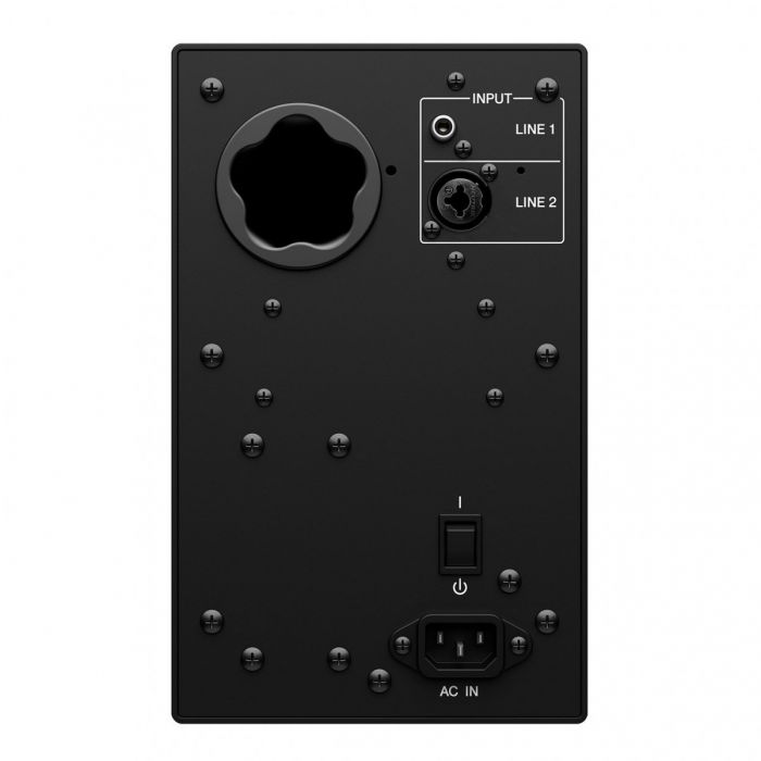 Back view of the Yamaha MSP3A Powered Monitor Speakers 