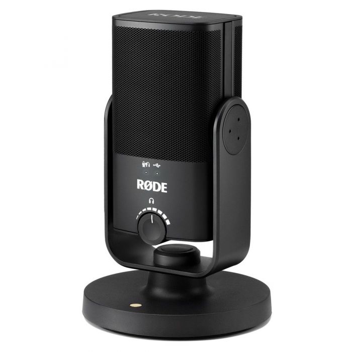 Angled Straight view of the Rode NT-USB Mini Microphone