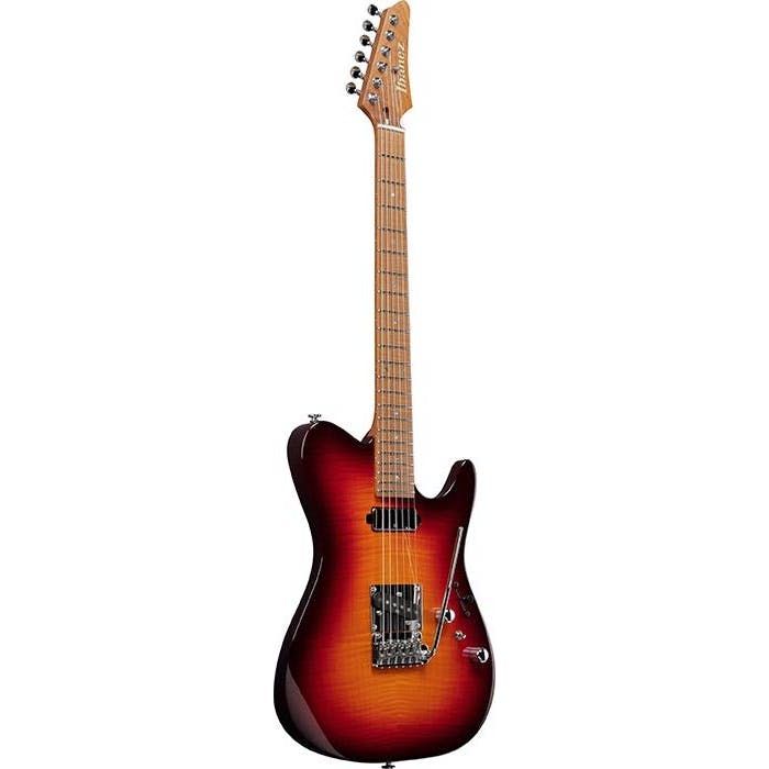Ibanez AZS2200F-STB Prestige Electric Guitar, Sunset Burst Front Angle