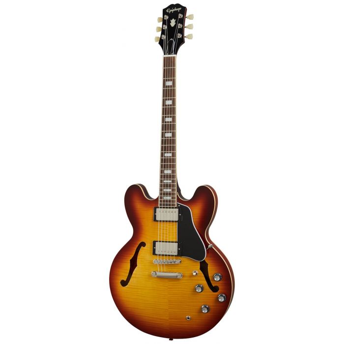 Epiphone Inspired By Gibson ES-335 Figured, Raspberry Tea Burst front view