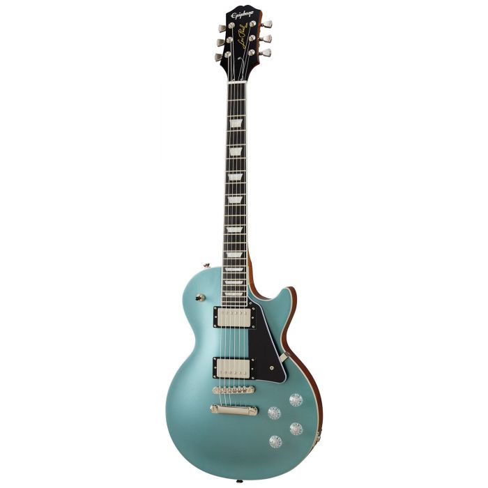 Epiphone Les Paul Modern Guitar, Faded Pelham Blue front view