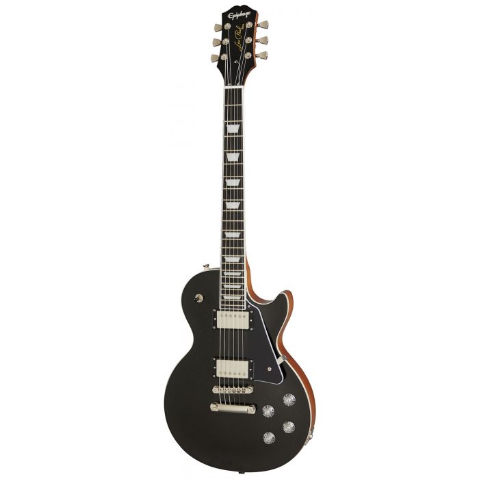 Epiphone Les Paul Modern Electric Guitar, Graphite Black front view
