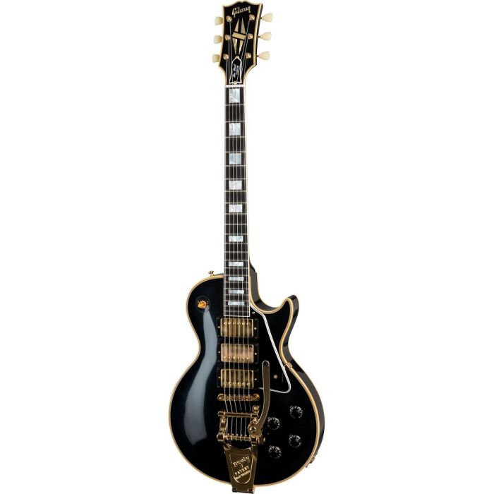 Gibson 1957 Les Paul Custom Reissue, Ebony 3-pickup w Bigsby front view