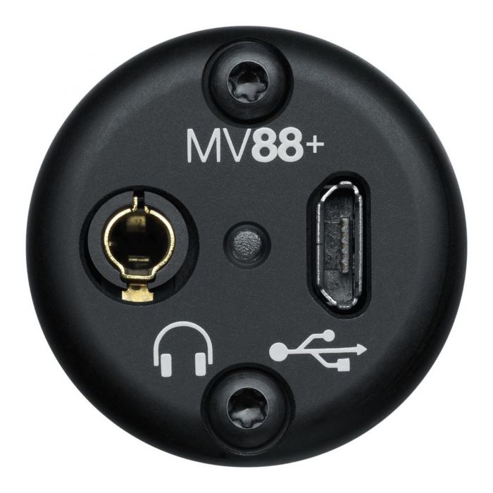 Input close up of the Shure MOTIV MV88 Plus Video Kit