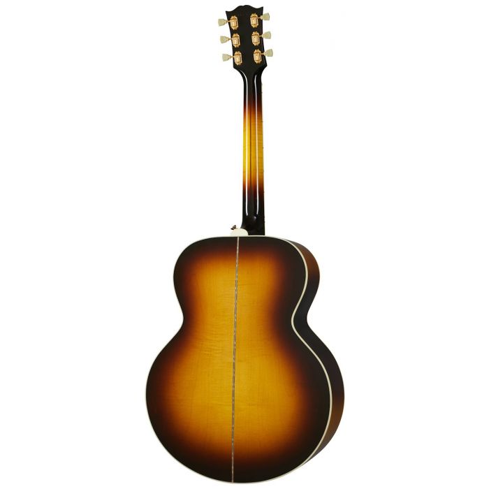 Rear view of a Gibson SJ-200 Original Electro Acoustic, Vintage Sunburst
