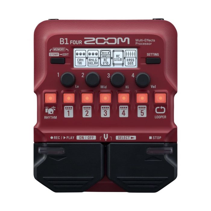 Overview of the Zoom B1 FOUR Bass Multi-Effects Pedal