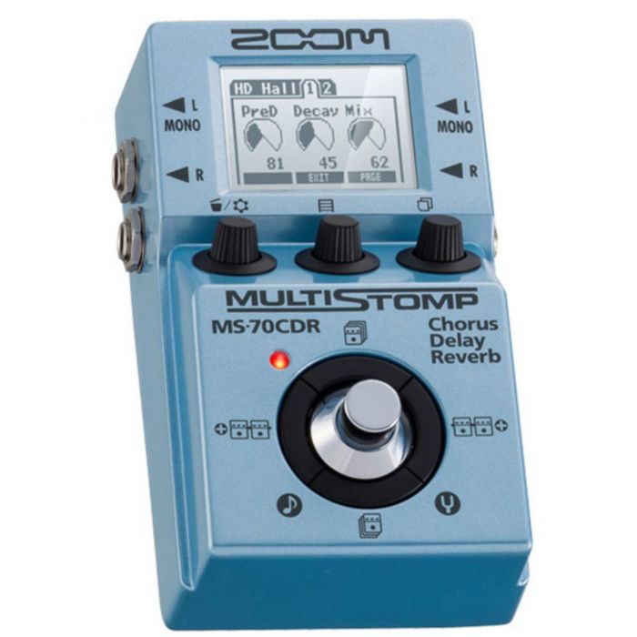 Overview of the Zoom MS-70CDR Multi-Stomp Effects Pedal 