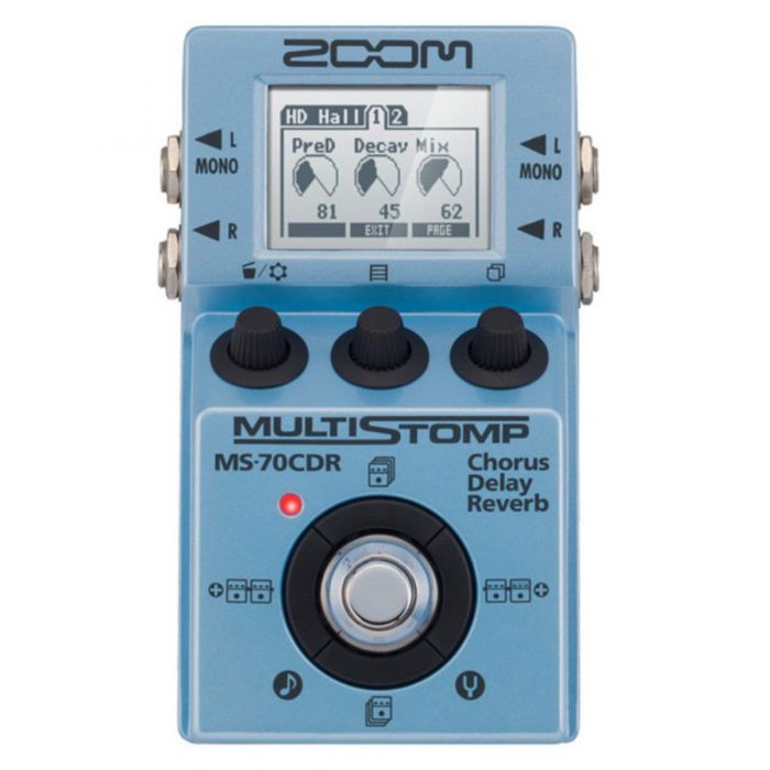 Front view of the Zoom MS-70CDR Multi-Stomp Effects Pedal 