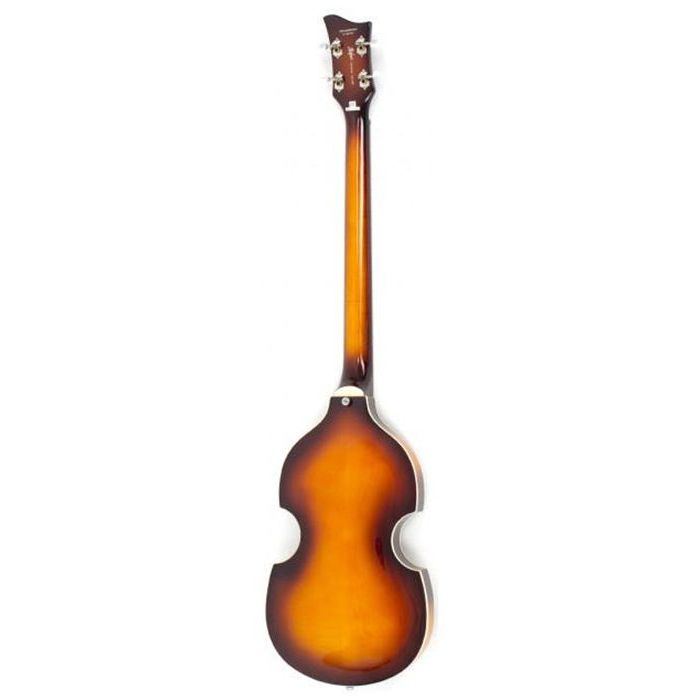 Rear view of a Hofner Ignition Special Edition Violin Bass, Sunburst