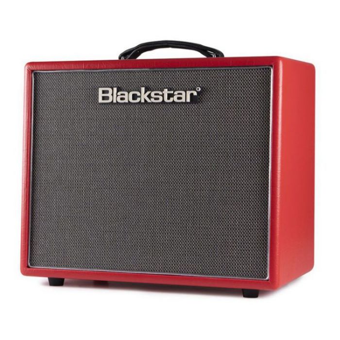 Left angled view of a Blackstar HT-20R MKII Combo Amp, Candy Apple Red