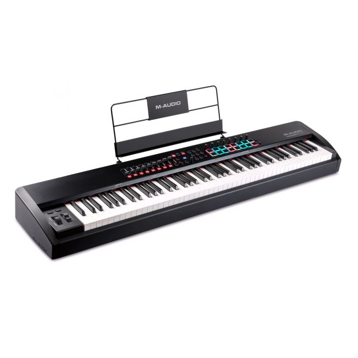 Right angled view of a M-Audio Hammer 88 Pro Keyboard Controller