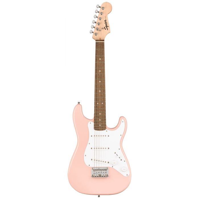 Squier Mini Stratocaster Laurel Fb, Shell Pink front view