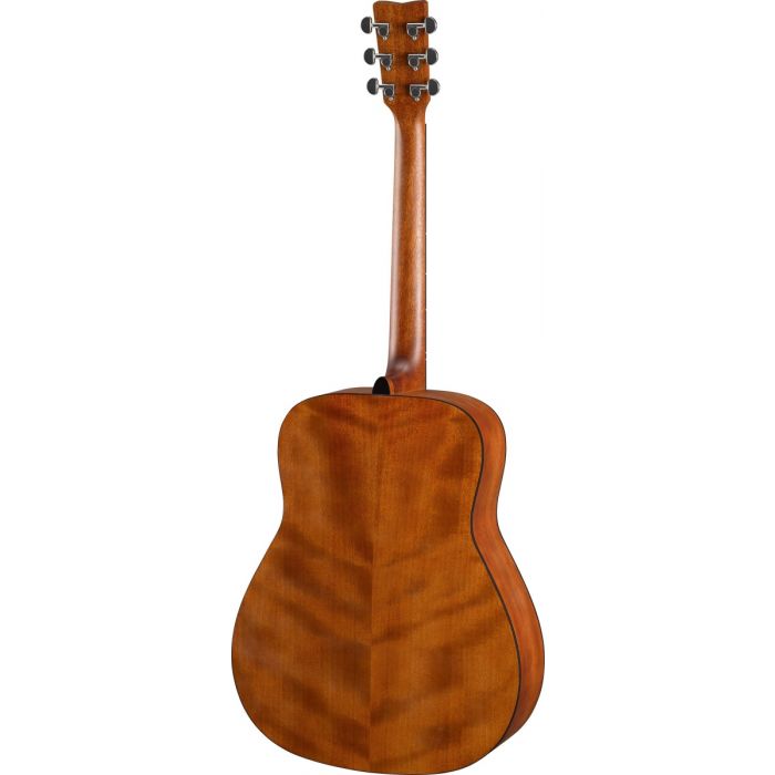 Back view of the Yamaha FG800 Mk II Acoustic Guitar, Natural Gloss