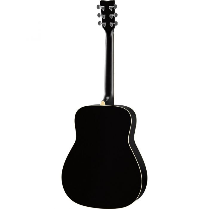 Back view of the Yamaha FG820 MKII Acoustic Guitar, Black