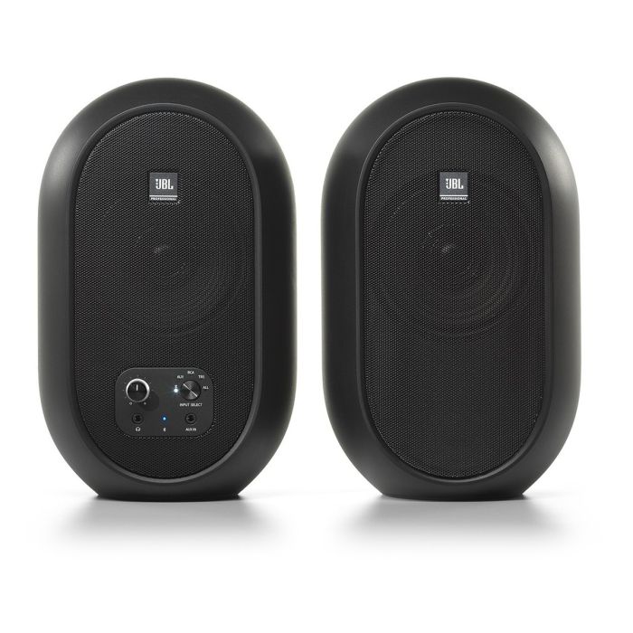 Front view of the JBL 104-BT Bluetooth Reference Monitors Pair