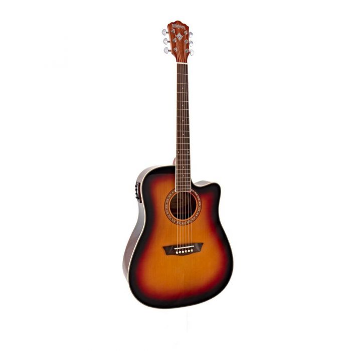 Overview of the Washburn D7SCE Harvest Electro Acoustic Tobacco Sunburst