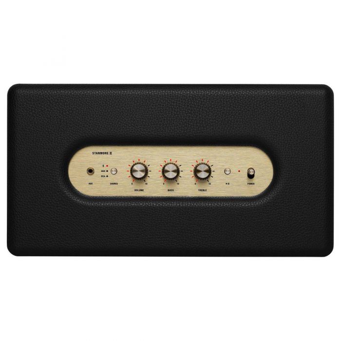 Top view of the Marshall Stanmore II Bluetooth Speaker Black