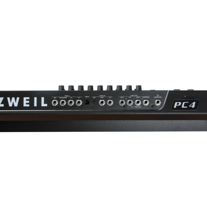 Additional close up view of the back inputs on the Kurzweil PC4-7 Performance Controller