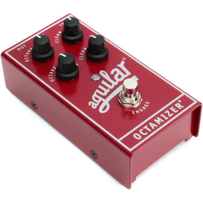 Angled view of the Aguilar Octamizer Analog Octave Bass Effects Pedal