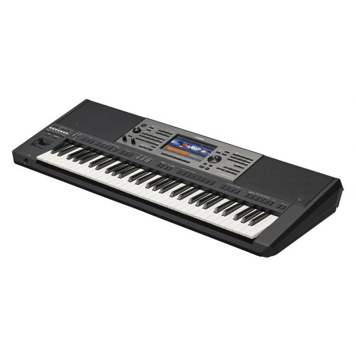 Angled view of the Yamaha PSR-A5000 Oriential Digital Keyboard