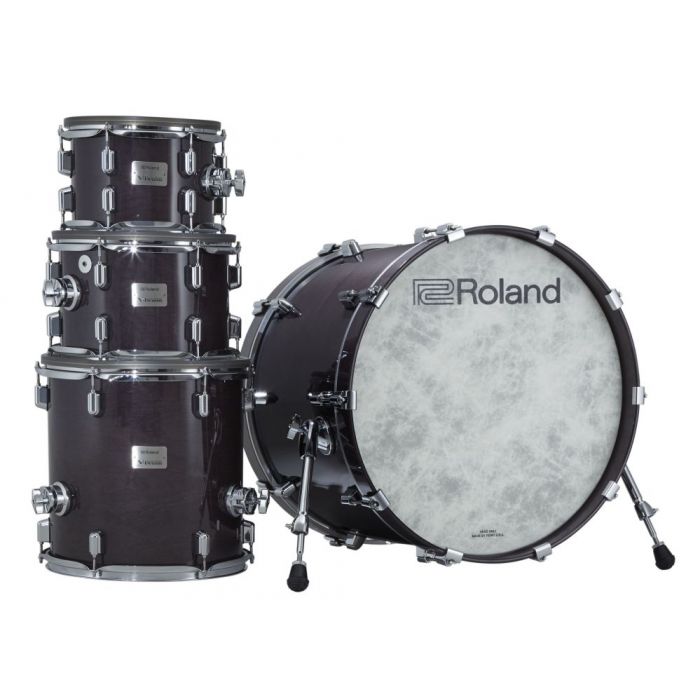 Shell pack from a Roland V-Drums Acoustic Design Kit, Gloss Ebony