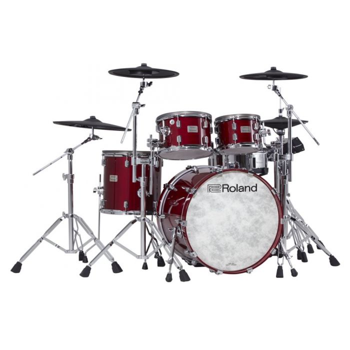 Roland V-Drums Acoustic Design Kit, Gloss Cherry full view