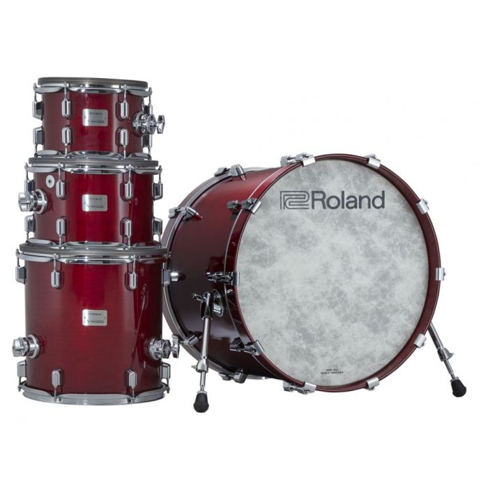 Shell pack from a Roland V-Drums Acoustic Design Kit, Gloss Cherry