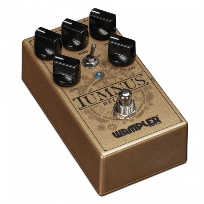 Left-angled view of a Wampler Tumnus Deluxe Overdrive Pedal