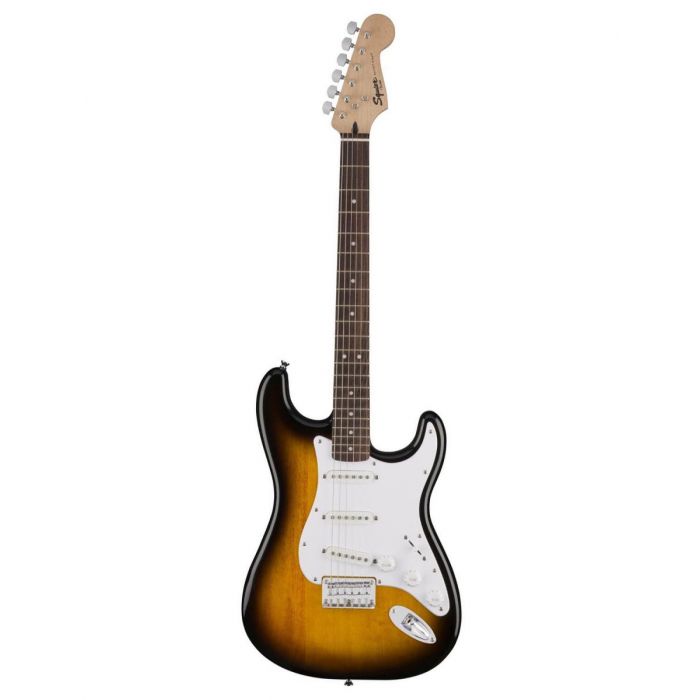 Overview of the Squier Bullet Stratocaster Hardtail Brown Sunburst