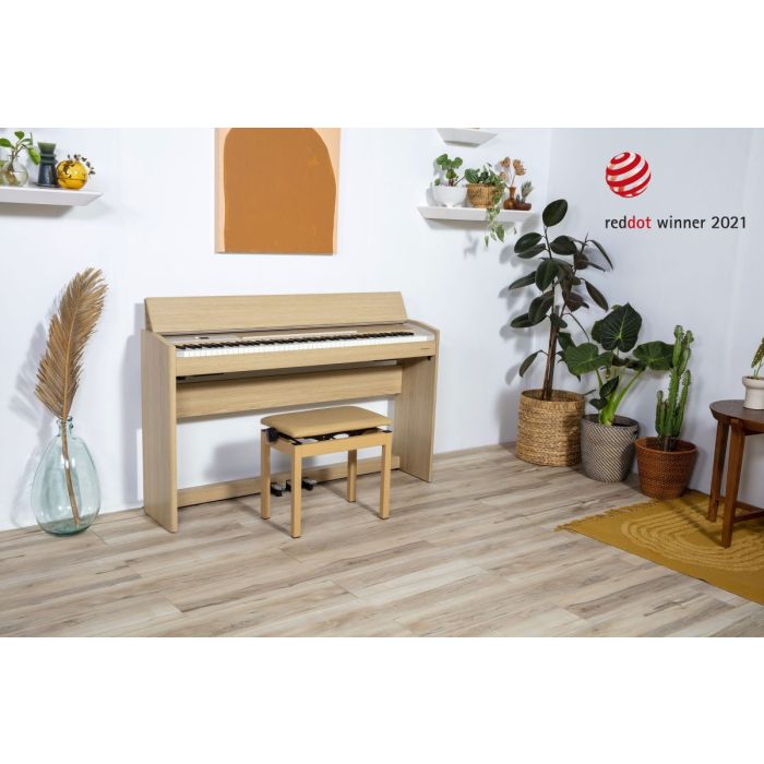 Roland F701 Digital Piano Light Oak Lifestyle 2
