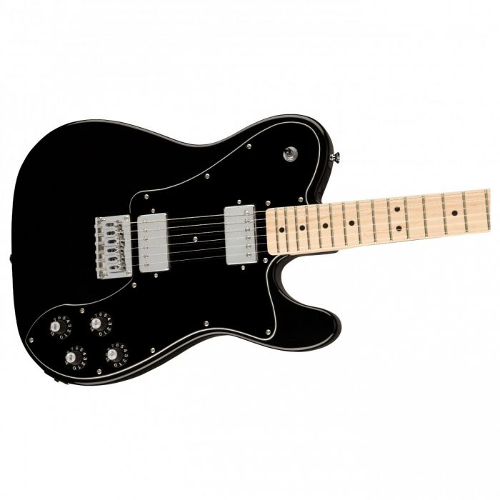 Squier Affinity Telecaster Deluxe MN, Black PG, Black Body Front View