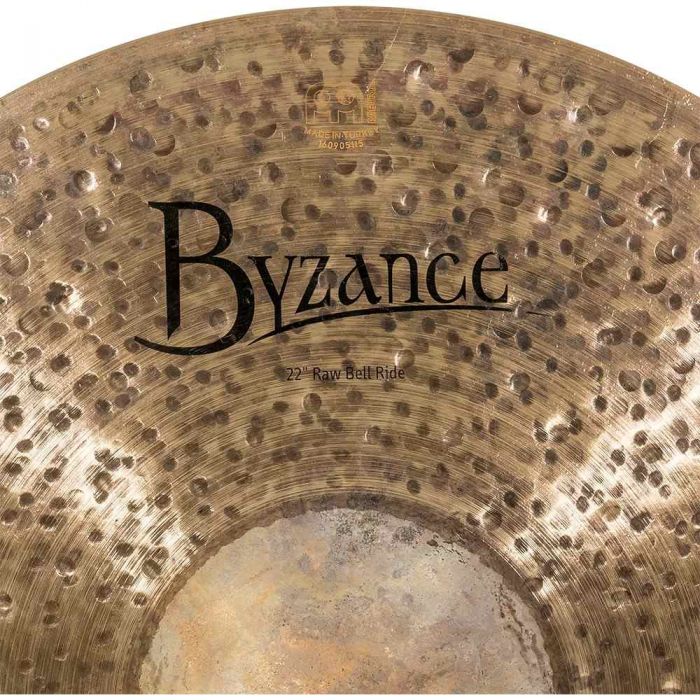 Meinl Byzance Dark 22" Raw Bell Ride Cymbal Badge Detail