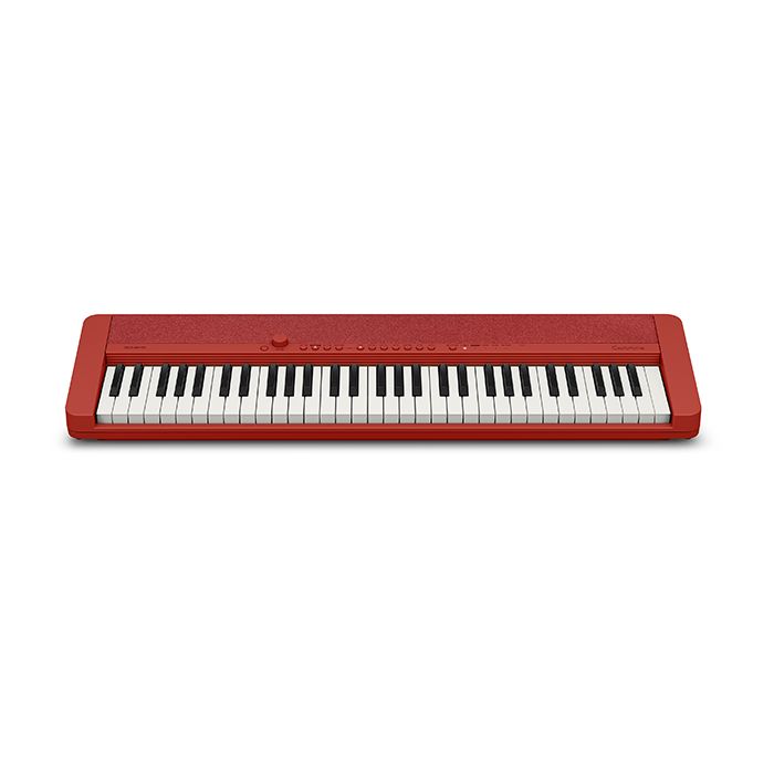 Angled front view of the Casio CT-S1 61 Note Keyboard Red
