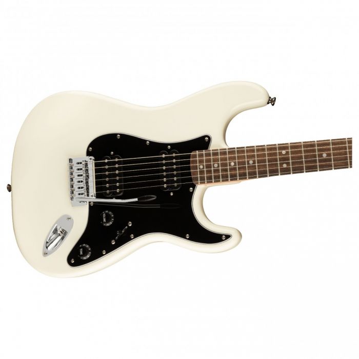 Squier Affinity Stratocaster HH LRL Black PG, Olympic White Front body Detail