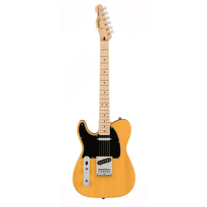 Squier Affinity Telecaster Left-Handed MN, Black PG, Butterscotch Blonde Front View